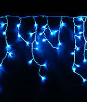 Гирлянда Бахрома 120 LED синяя, 3x0.5 м, прозрачный провод