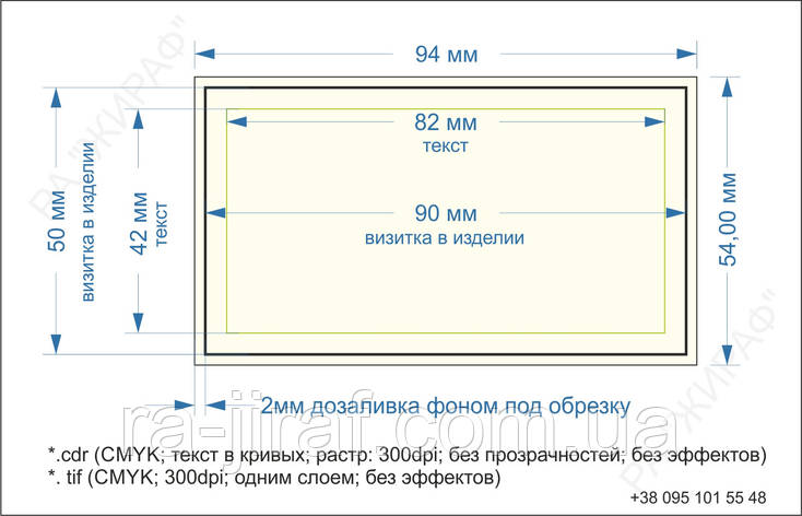 Вимоги до тиражним візиток, фото 2
