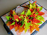 Осінній обруч з листям і ягодами в осінньому стилі 600 грн, фото 7