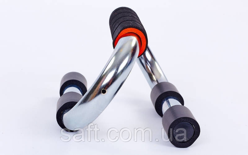 Упоры для отжиманий (2шт) PUSH-UP BAR (металл,ручка неопрен, р-р 11x21см) - фото 4 - id-p611051555