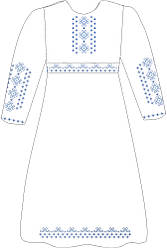 ВПД-11. Заготовка для вишивки бісером Дитяче плаття.