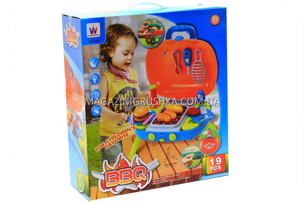 Набор игровой детский «Барбекю» (свет, звук, продукты) W049