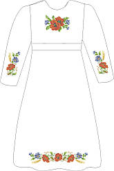 ВПДП-5. Заготівля для вишивки бісером Дитяче плаття домоткане