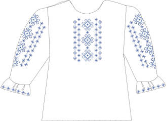 ВДП-11. Заготівля для вишивки бісером Дитяча блузочка домоткана