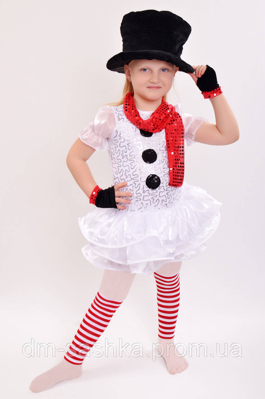 Карнавальний костюм Сніговика для дівчинки