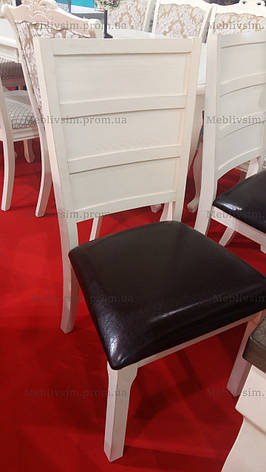 Стілець обідній дерев'яний в стилі кантрі Осло Sof, колір білий, фото 1