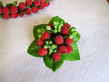 Брошка-заколка з ягодами калини цукрової, фото 3