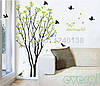 Наклейка на стіну, прикраси стіни наклейки "дерево з птахами" Висота дерева 1м20см (лист60*90см), фото 3