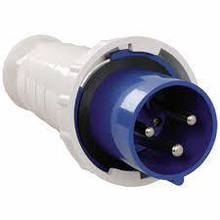 Вилка переносна 033 63А 220-250В 3 контакту (2P+E) синій