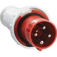 Вилка переносна. зовнішня 034 63А 380-415В 4 контакту (3P+E) IP67