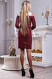 Ошатне плаття-туніка з напіввідкритими плечима і атласними стрічками 42-48 розміру, фото 3