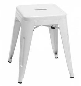 Стілець-табурет Tolix H 45 low stool AC-009 білого кольору, лофт, дизайн Xavier Pauchard