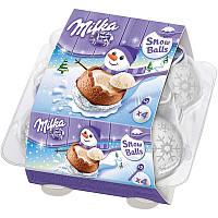 Milka Snowballs Шоколадные шарики (снежки) с начинкой 4 шт, 112 грамм