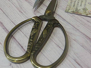 Ножиці для рукоділля "Лелека", колір - бронза