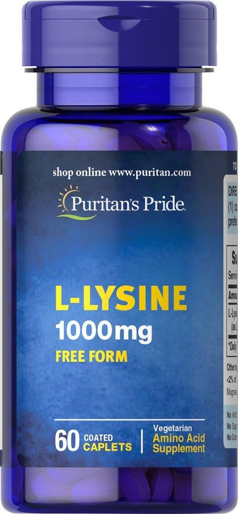 L-Lysine 1000 мг Puritan's Pride, 60 таблеток