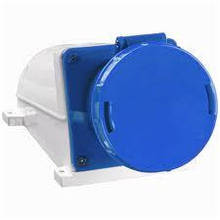 Розетка стаціонарних.зовнішня 133 63А 220-250В 3 контакту (2P+E) синій