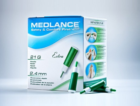 Ланцет автоматичний медичний Медланс плюс (MEDLANCE plus), зелений, екстра (extra), 200шт, Польща