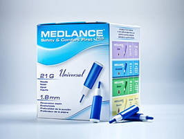 Ланцет автоматичний медичний Медланс плюс (MEDLANCE plus), синій, універсальний (універсальний), 200шт, Польща