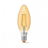 LED лампа VIDEX Filament C37FA 4W E14 2200K 220V бронза (гарантія 3 роки), фото 2