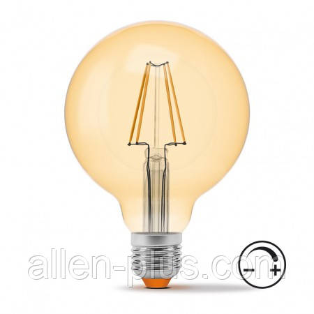 LED лампа VIDEX Filament G95FAD 7W E27 2200K 220V бронза діммерная (гарантія 3 роки)
