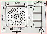 Світлодіодна LED-фара світло жовте 27W 06-27, фото 6