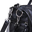 Містка жіноча сумка на плечі чорна, фото 9