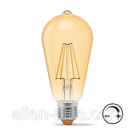 LED лампа VIDEX Filament ST64FAD 6W E27 2200K 220V бронза діммерная (гарантія 3 роки)