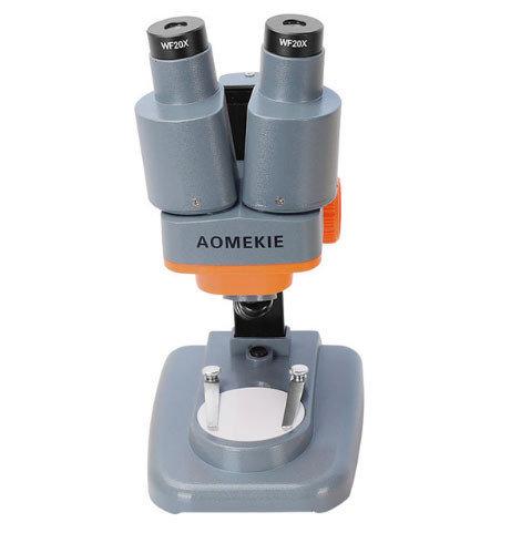 Стереоскопічний мікроскоп бінокулярний з підсвічуванням AOmekie 40X