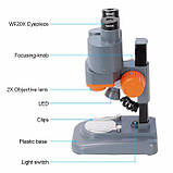 Стереоскопічний мікроскоп бінокулярний з підсвічуванням AOmekie 40X, фото 2