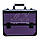 Професійний алюмінієвий кейс для косметики "Exclusive Series", фіолетовий із чорним, фото 2