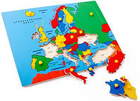 Рамки-вкладиші Монтессорі. Карта Європи.