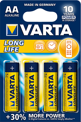 Батарейка Varta Long Life AA Alkaline (щелочная), фото 2
