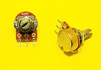 Потенціометр WH148 ручка 15мм 3pin 100