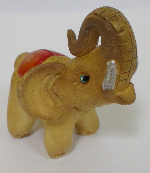 Слон "Закручений хобот" з глини, статуетка сувенір
