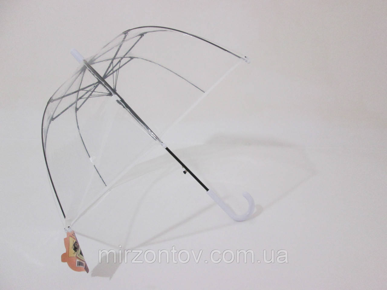 Дитяча парасолька прозора парасолька з білою окантовкою куполоподібна 5-10 років