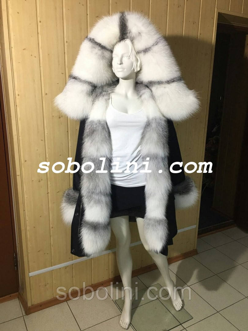 Розкішна парка з хутра арктичної лисиці з двома типами верху, фото 1