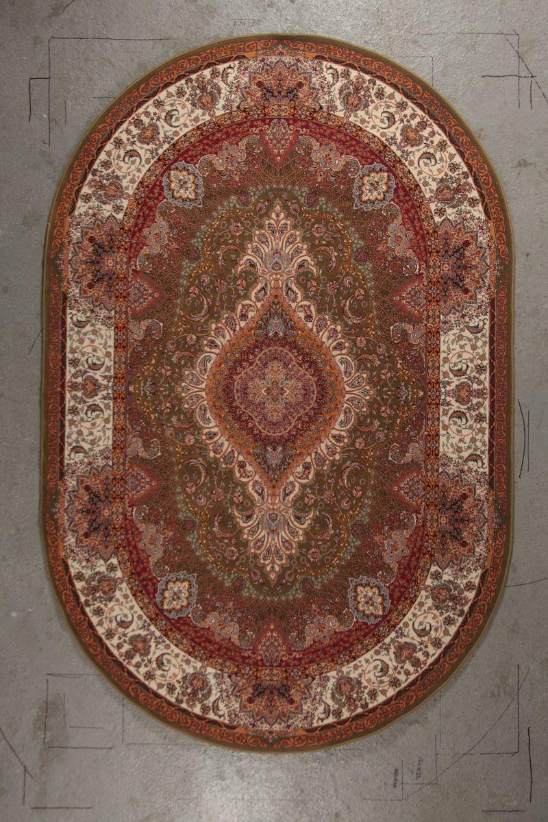 Класичний килим АBRISHIM 3824 зелений, фото 1