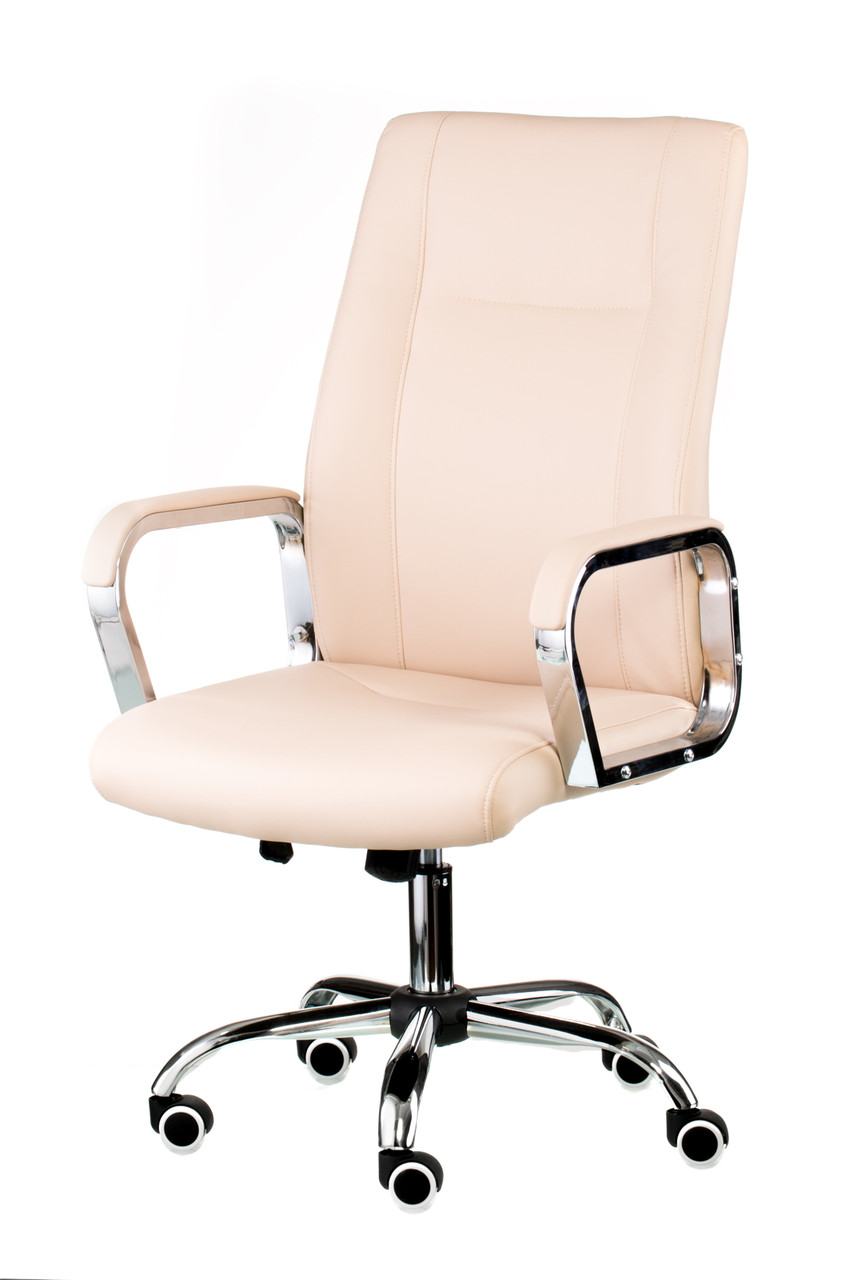 Крісло керівника Marblе хром anyfix єкошкіра бежева (Special4You-ТМ)