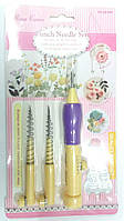 Голка для килимової вишивки ручна, ручка для вишивки + 3 голки
