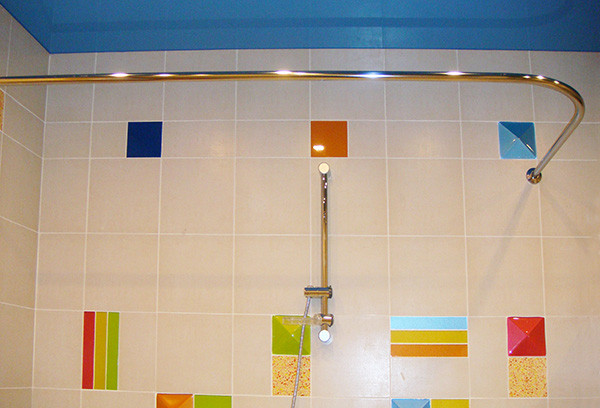 Карниз - дуга для ванны 150*70 г-образный Комфорт Ф25 - фото 2 - id-p620124211