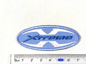Нашивка Xtreme колір блакитний 70x30 мм, фото 3