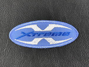 Нашивка Xtreme колір блакитний 70x30 мм, фото 1