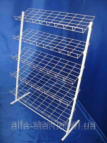 Металлическая стойка стенд 130/60см 5 полок для продажи обуви (ID ...