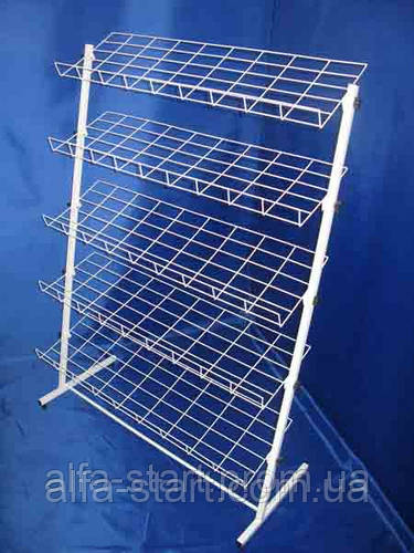 Металлическая стойка стенд 130/60см 5 полок для продажи обуви (ID ...