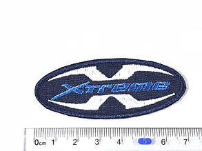 Нашивка Xtreme колір синій 70x30 мм, фото 3