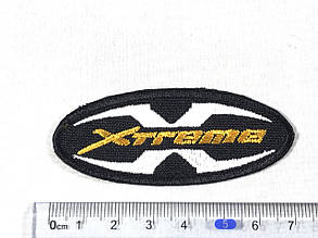 Нашивка Xtreme колір чорний жовтогарячий 70x30 мм, фото 3