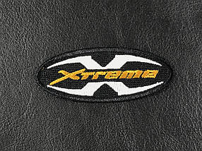 Нашивка Xtreme колір чорний жовтогарячий 70x30 мм