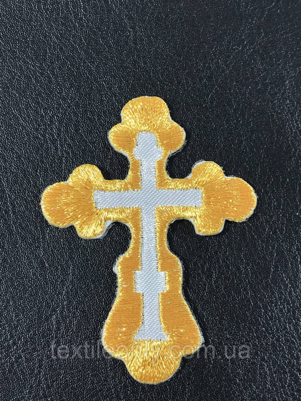 Нашивка Крестик люрекс (золото) 45х60 мм - фото 3 - id-p612027601