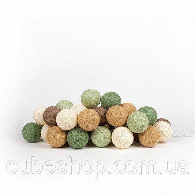 Тайська LED-гірлянда "Forest green" (35 кульок) від USB