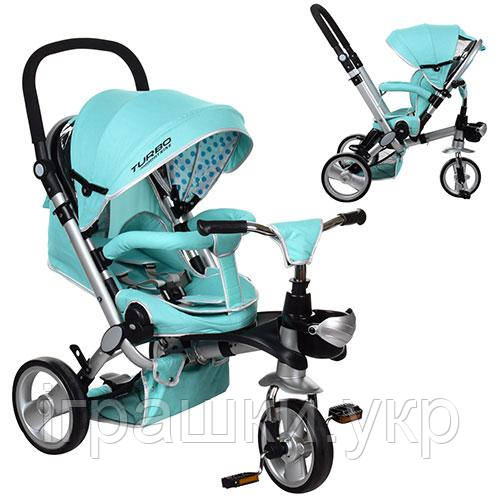 Дитячий триколісний велосипед коляска Turbo Trike M AL3645-14 піна